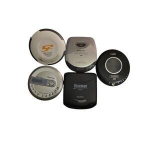 Sony Discman Panasonic Coby Portable CD Player Lot 5 AS-IS